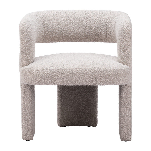 27" Beige Boucle Contemporary Arm Chair N270-556492