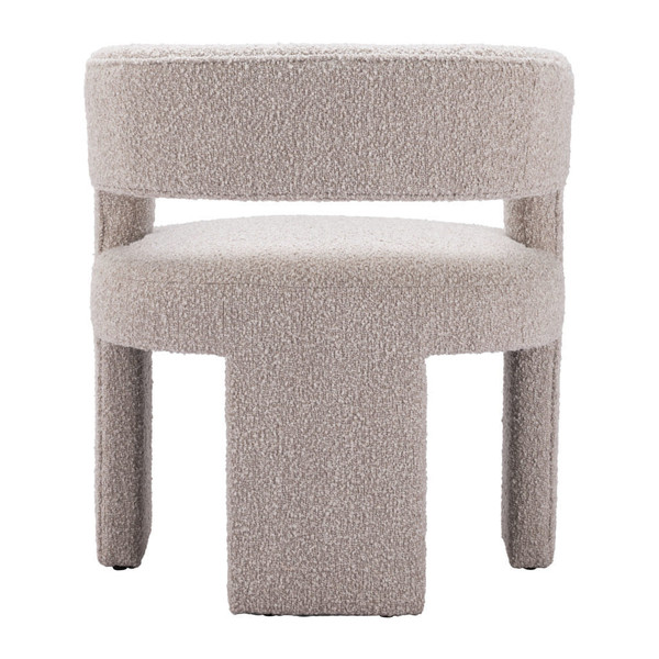 27" Beige Boucle Contemporary Arm Chair N270-556492