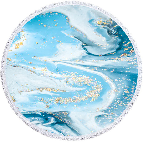style: I, Size: 540g finished towel material - Factory Direct Supply Of Round Printed Beach Towels, Q119-CJHD107527033GT