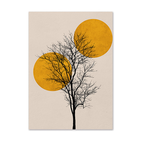 Color: 6style, Size: 15x20cm - Yellow Tree Bird Modern Sofa Background Wall Decoration Q119-CJZS113956842PK