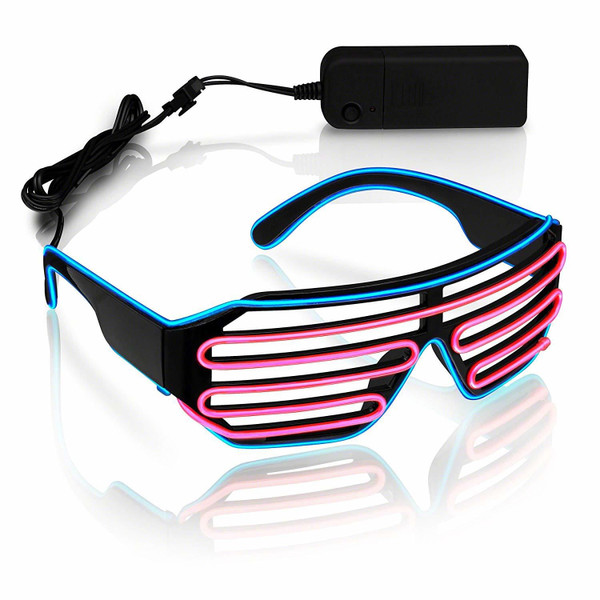 Ultra Electro Luminescent Sunglasses Blue and Pink A706-UELSNGLS-BP