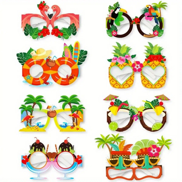 Color: Chocolate - Hawaiian Flamingo Tropical Party Luau Summer Birthday Aloha Hawaiian Party Decor F640-12000038885696455