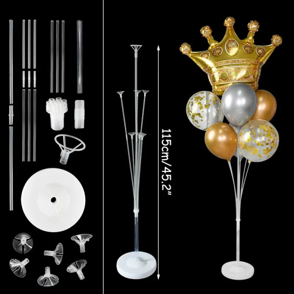 Color: iridescent - 7Tubes Balloons Stand Balloon Holder Column Confetti Balloon Baby Shower Kids B F640-10000014430750108
