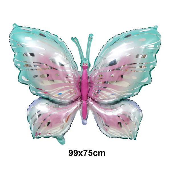 Color: AGATE, Ballon Size: 10inch - Colourful Butterfly Balloon Girl Birthday Party Supplies Flower F640-12000038067779344