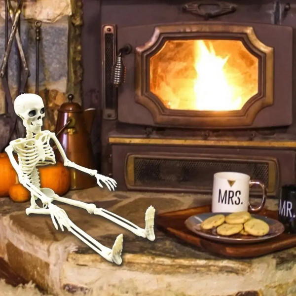 Color: Red, Ships From: spain - 16 Inches Simulation Halloween Human Skeleton Ghost Festival Movabl F640-12000023778635547