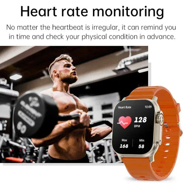 Color: WHITE - New Watch 8 Ultra Smart Watch 49mm 2024 New NFC Men Women GPS Track Bluetooth Call B F640-12000041933642466