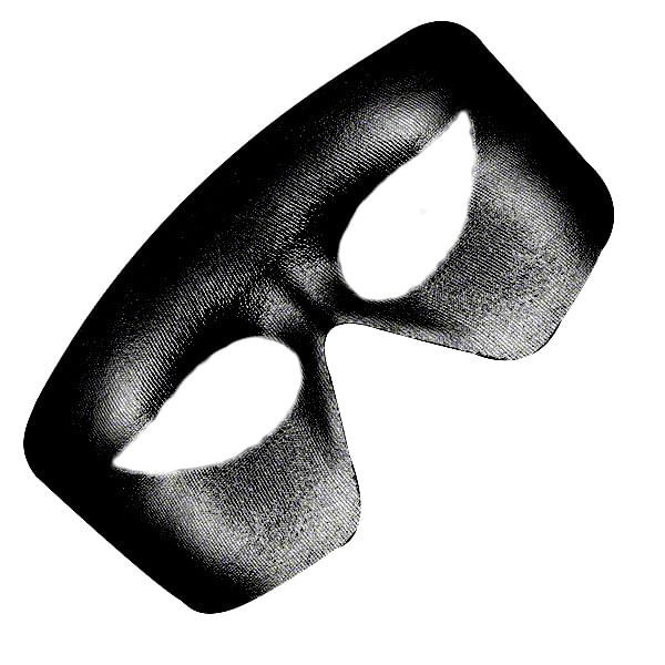 Masquerade Black Unlit Metallic Mask Mardi Gras A706-MBLNLMMG