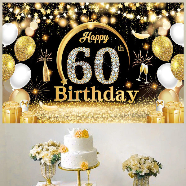 Color: Light green - Happy 60th Birthday 60 60th Birthday Party Decorations 60 Years Old Birthday M F640-12000034219713169