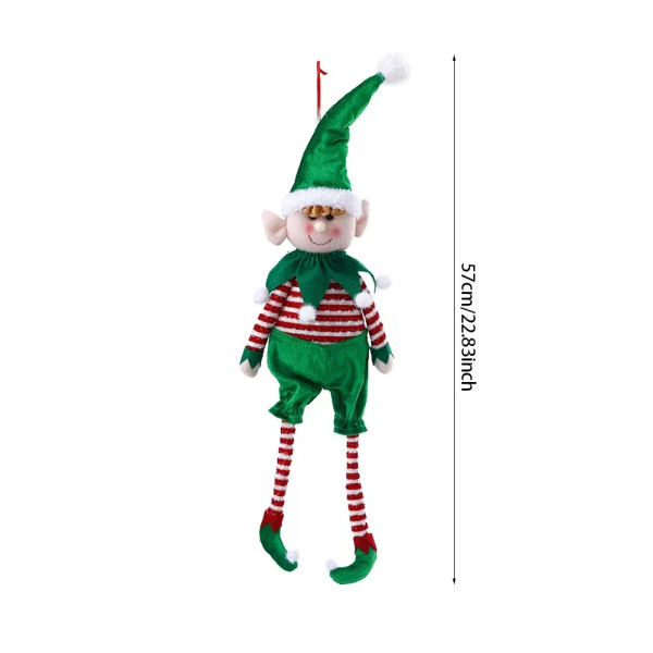 Color: light green - Big Size Christmas Plush Leg Elf Doll Ornaments Boys and Girls Elf Toy Dolls N F640-12000035187129587