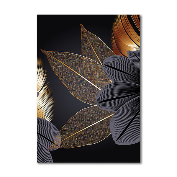 Color: 2 color, Painting size: 30x45cm - Frameless Painting Core For Golden Leaf Plant Decorative P Q119-CJZS115221822VE