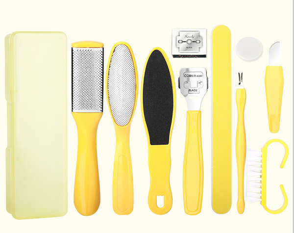 Color: Yellow - Pedicure Tools Professional Manicure Foot Feet Care File Q119-CJHD112309401AZ