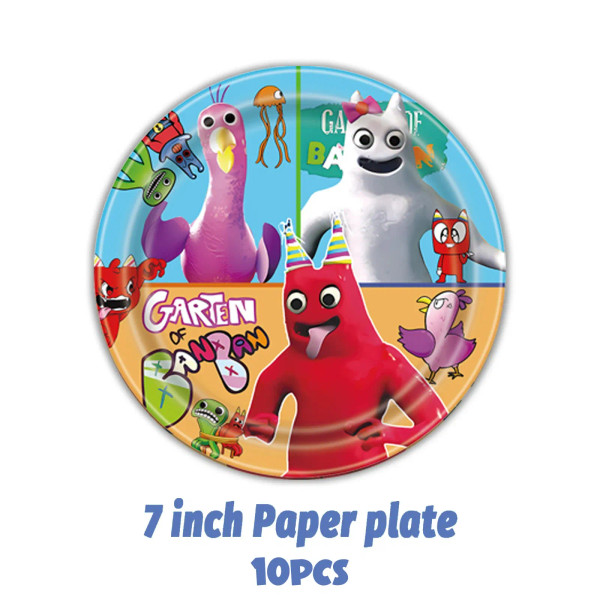 Color: multi - Garten of BanBan Birthday Party Decorations Rainbow Friends Tableware Balloons Paper F640-12000038539327707