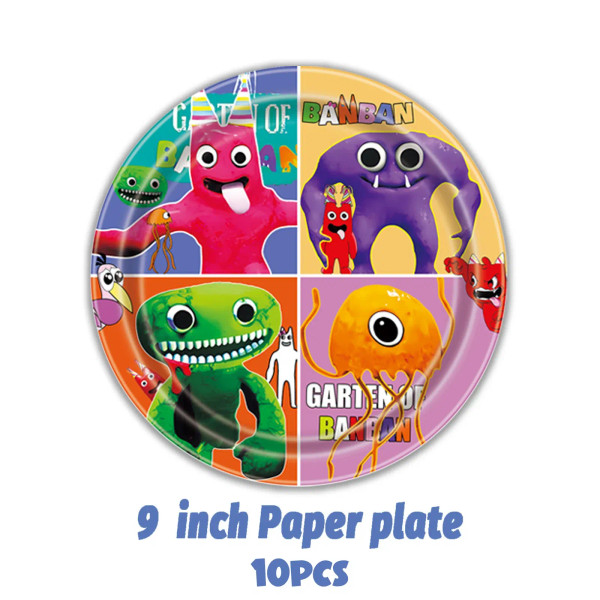 Color: multi - Garten of BanBan Birthday Party Decorations Rainbow Friends Tableware Balloons Paper F640-12000038539327707