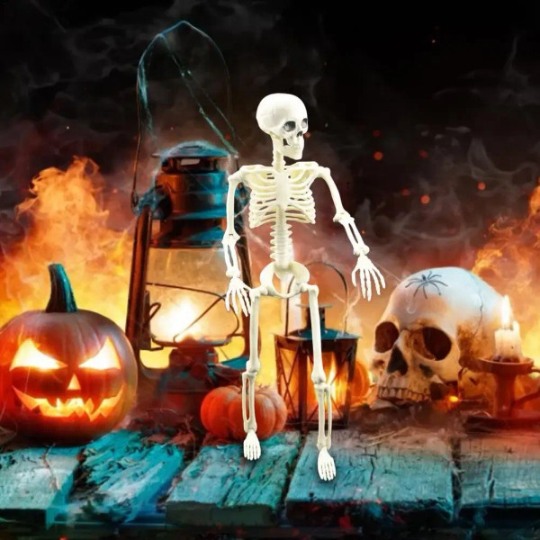 Color: WHITE, Ships From: belgium - 16 Inches Simulation Halloween Human Skeleton Ghost Festival Mo F640-12000023778635553