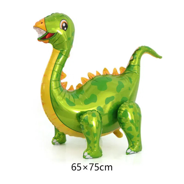 Color: Beige, Ballon Size: 7inch - 3D Standing Dinosaur Balloon Cartoon T Rex Dino Foil Balloon for F640-12000044406160851