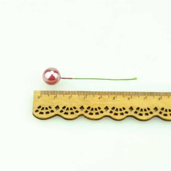 Color: Green - 30pcs Silver Pearl Plastic Stamens Bead Artificial FlowerSmall Berries Cherry for We F640-66222125373