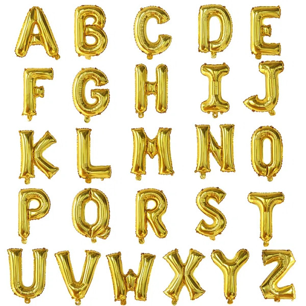 Color: Olive, Ballon Size: 16INCH, Shape: Z, Ships From: CHINA - 16Inch A-Z Letter Foil Balloon Bir F640-12000040075968246