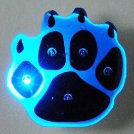Blue Pawprint Flashing Body Light Lapel Pins A706-3479500