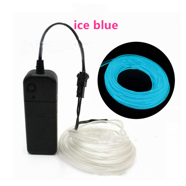 Color: Ice blue, Size: 1M - EL Unilateral Cold Light Luminous Line 1-5 Meters Set Car Creative Deco Q119-CJHD109605131EV