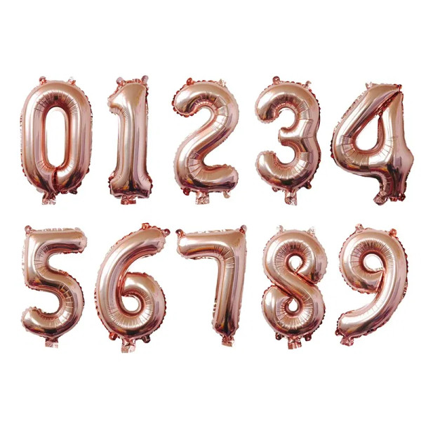 Color: Marble, Ballon Size: 32inch, Shape: Cow - 16/32 inch Number Foil Rose Gold Green Silver Disc F640-12000026311876207