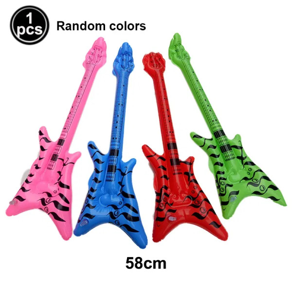 Color: light green - 1pc Guitar Balloon 36inch Inflat Guitar Music Rock Party Decoration 80s 90s Di F640-12000039296183468