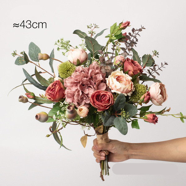 Color: Bean paste - Southern Cross Light Luxury High-End Simulation Bouquet Q119-CJZS111783901AZ