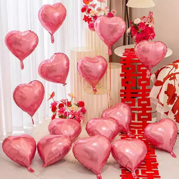 Color: Coffee, Ballon Size: 18inch, Shape: Number - 60-5PCS Red Heart Foil Balloons Inflatable Heli F640-12000041019213580