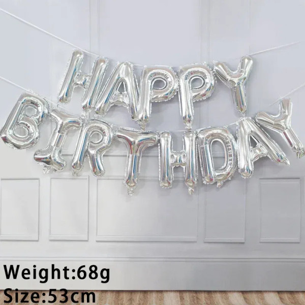 Color: MINT GREEN, Ballon Size: 10inch - 13pc Happy Birthday Balloons Party Decoration Gold Black B F640-12000039236874436