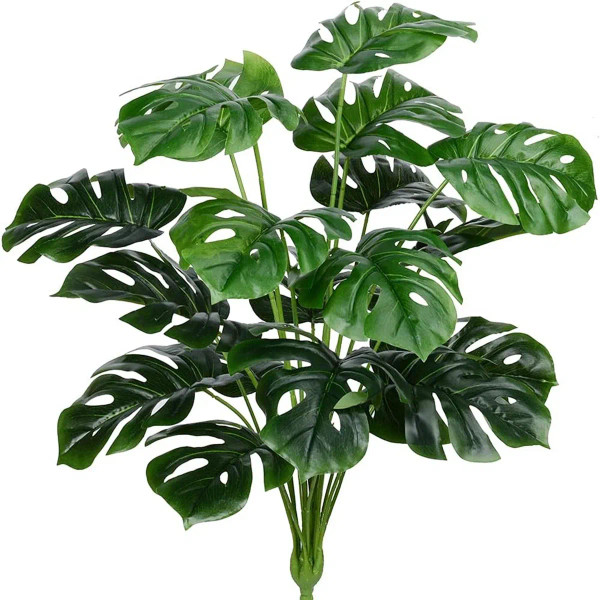 Color: Olive - Artificial plant Large Leaf Tree Turtle backed bamboo potting Christmas outdoors Wed F640-12000039107110451