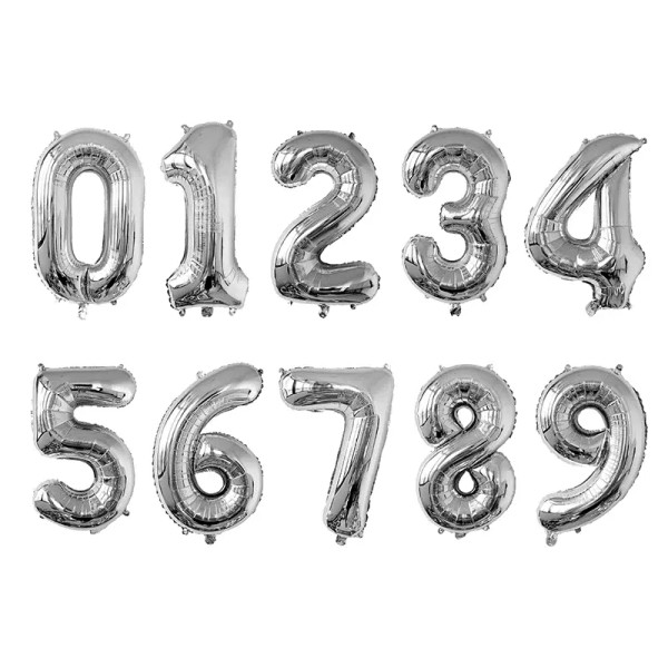 Color: Laser, Ballon Size: 16INCH, Shape: Number - 16/32 inch Number Foil Rose Gold Green Silver Di F640-12000026311876102