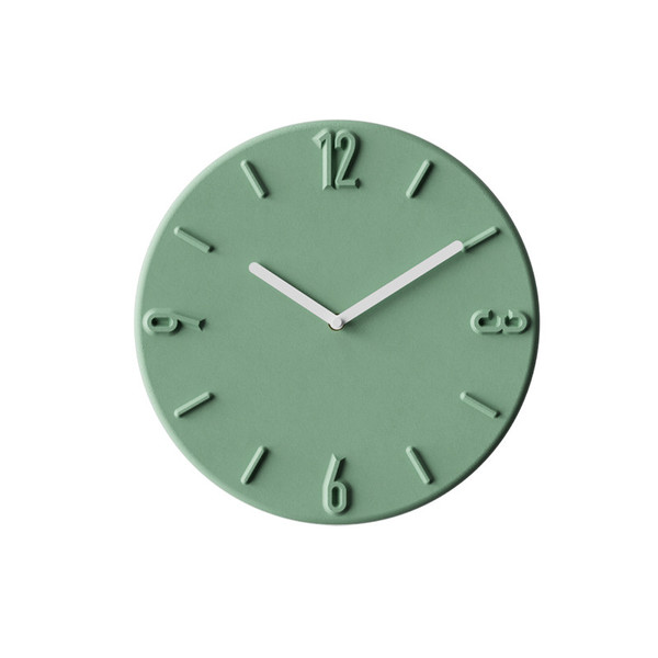 Color: Green, Size: Digital - Jueyi Nordic Minimalist Modern Cement Clock Q119-CJZS114873706FU