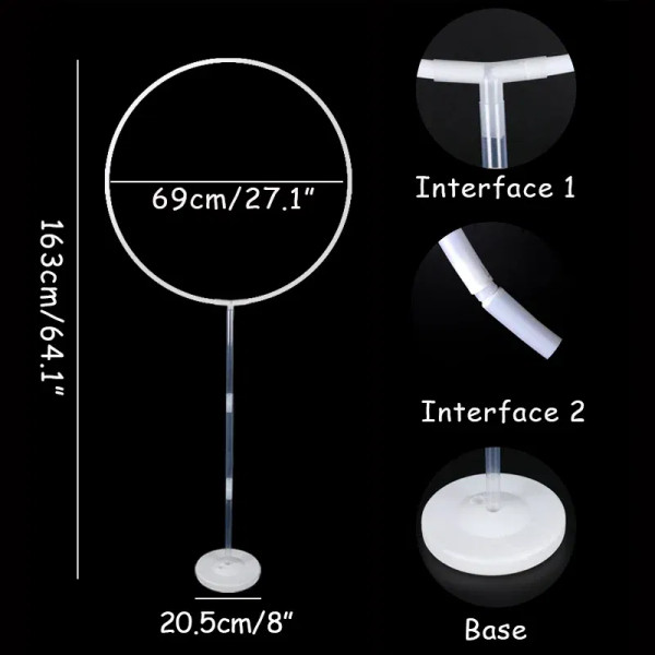 Color: Coffee - Circle Balloon Arch Stand Balloons Holder Column Kids Birthday Party Baloon Wedding F640-67158283765