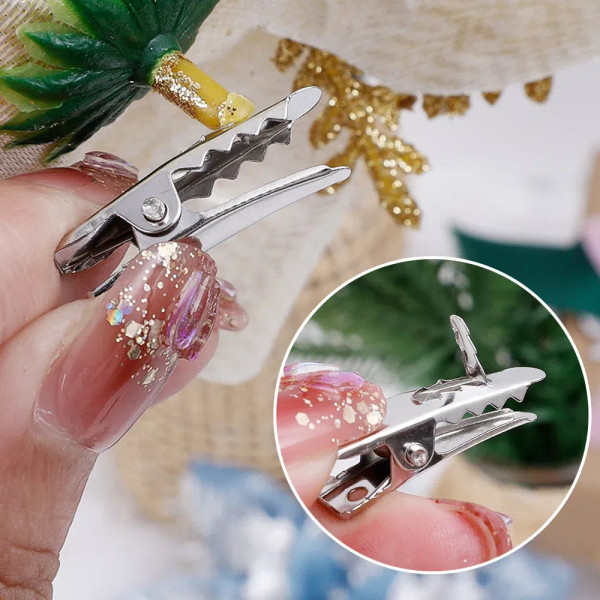 Color: green - Glitter Artificial Christmas Flowers Fabric Fake Flower Xmas Tree Ornaments Festival F640-12000035248570512