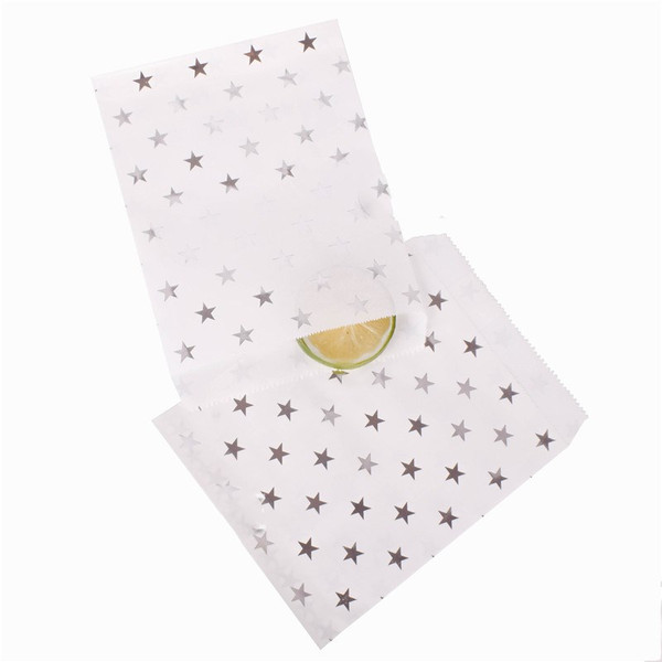 Color: 25 pcs Silver star - Chevron Polka Dot Bags Q119-CJJJJRHD01660-25 pcs Silver star