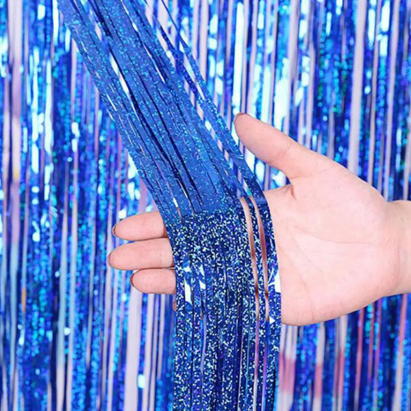 Color: Olive - 2 Meters Party Backdrop Curtains Glitter Gold Tinsel Fringe Foil Curtain Birthday We F640-12000037013706288
