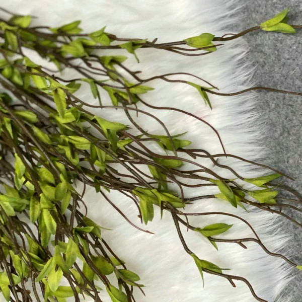 Color: Beige, Size: M, Ships From: CHINA - 112cm Multi Forked Silk Cloth Dragon Whisker Leaf Indoor F640-12000035628758501