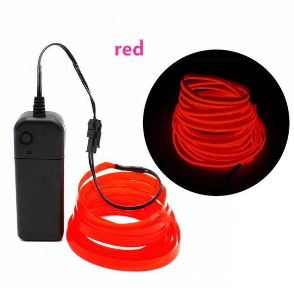 Color: Red, Size: 2M - EL Unilateral Cold Light Luminous Line 1-5 Meters Set Car Creative Decoratio Q119-CJHD109605112LO
