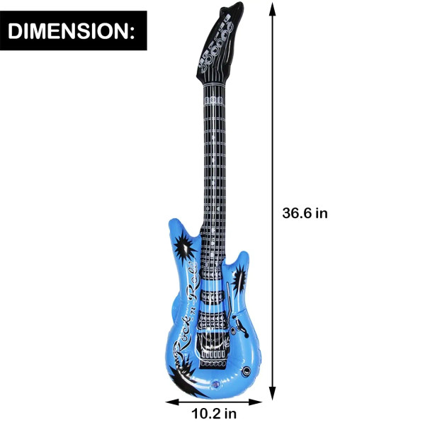 Color: Olive - 1pc Guitar Balloon 36inch Inflat Guitar Music Rock Party Decoration 80s 90s Disco Pa F640-12000039296183465