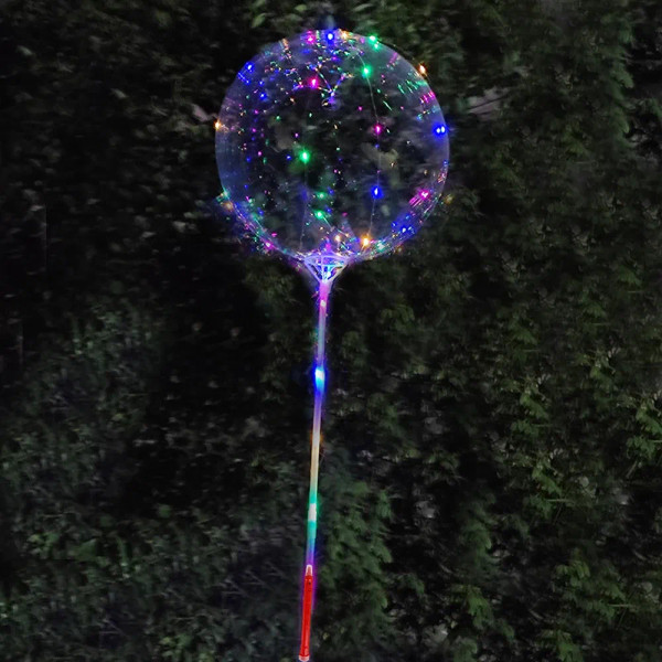 Color: Emerald, Ballon Size: 10inch, Shape: O - 1/5/10/20/30pcs LED Light Up BoBo Balloons Colorful F640-12000038848527616