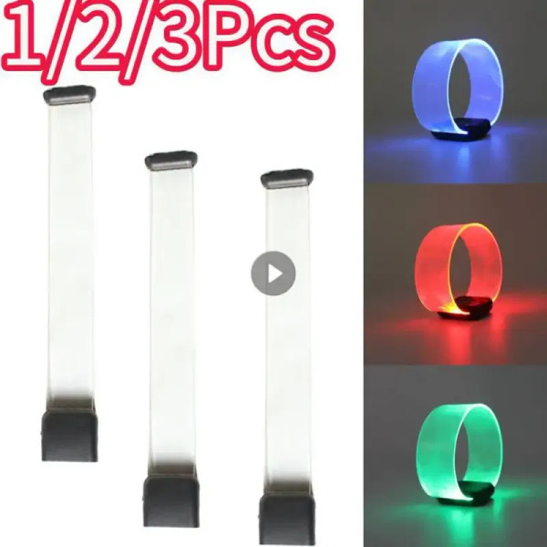 Color: Fluorescence Yellow, Size: L, Ships From: CHINA - LED Light Bracelet Silicone Sound Controll F640-12000035616642809