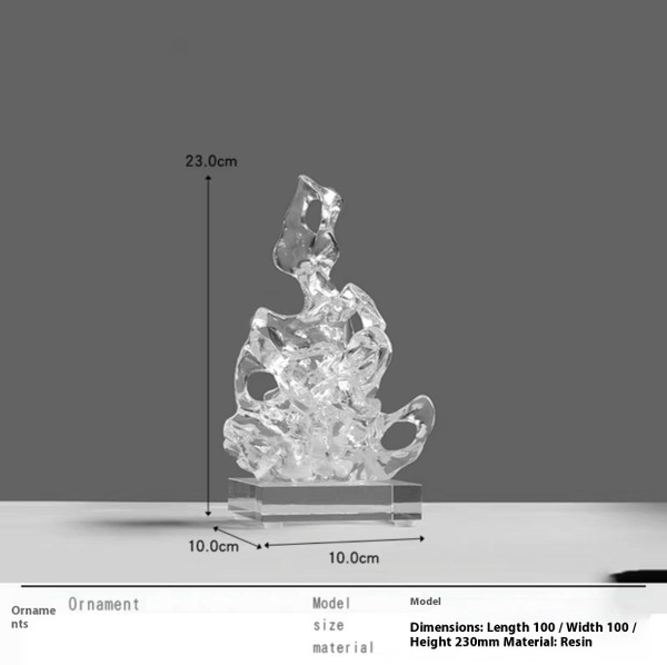 Color: Small Size - Chinese Style Entrance Decoration Transparent Resin Sculpture Art Decorations Q119-CJYD201124502BY
