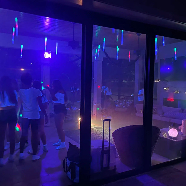 Color: Deep Sapphire, Size: L - 10/12/15pcs LED Foam Glow Sticks Wedding Party Accessories Light up F640-12000038898683329