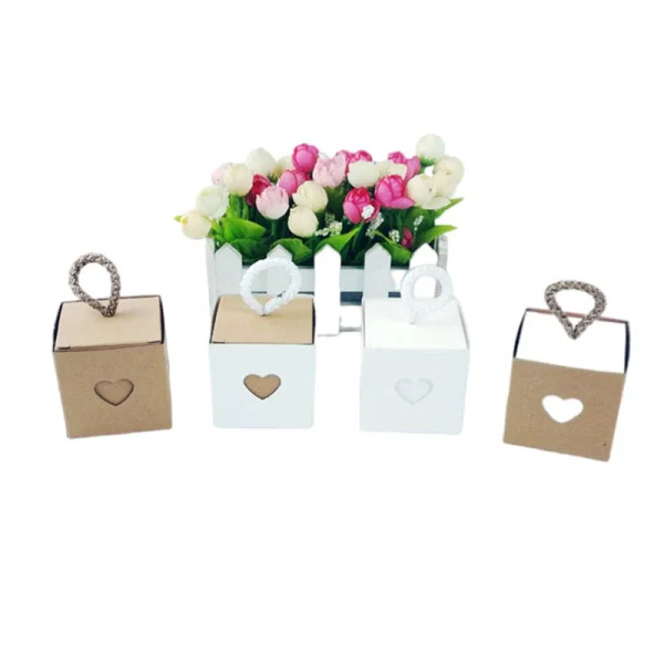Color: Olive, Gift Box Size: 5x5x5cm, Ships From: CHINA, Gift Bag Size: 9x14cm - 25/50Pcs Kraft Pap F640-12000028232080598