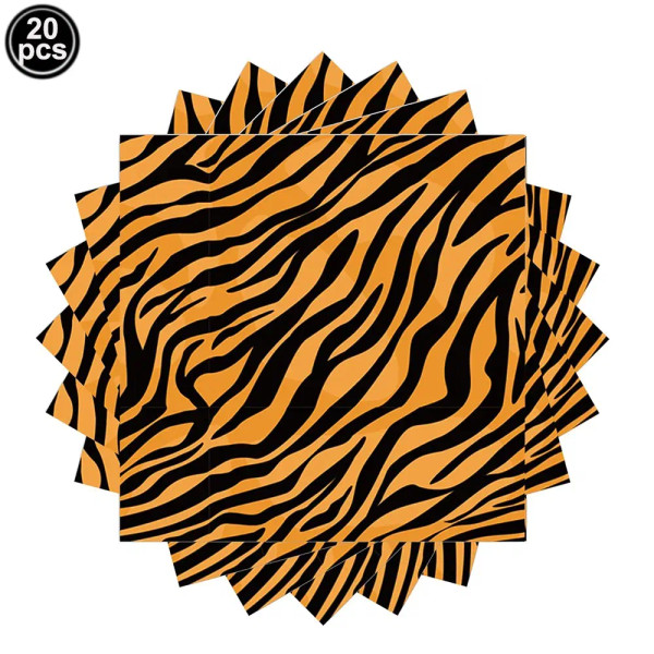 Color: Olive - Animal Print Disposable Tableware Leopard Printed Paper Plates Napkins for Birthday  F640-12000038859323978