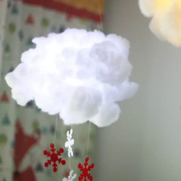Color: WHITE, Size: S - Simulation White 3D Three-Dimensional Cotton Cloud decorative Wedding Backd F640-10000000385669897
