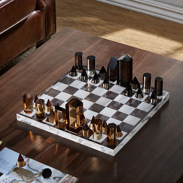 European-style Crystal Chessboard  Desktop Entrance Ornament Decoration Q119-CJYD1998714