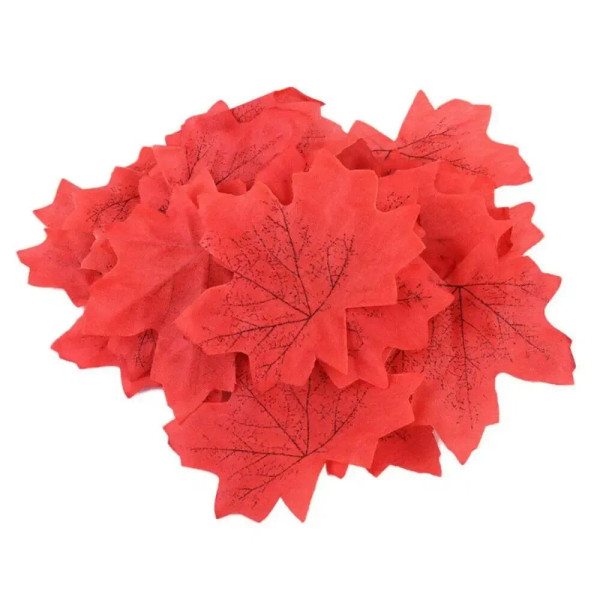 Color: Light Grey - Artificial Maple Leaves Silk Fake Autumn Leaves Diy Handmade Leaf Fall Wedding  F640-12000039262867091