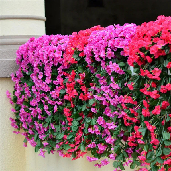 Color: Light Blue, Size: XS - Violet Flowers Artificial Decoration Outdoor Garden Decor Wedding Wal F640-12000034292374301