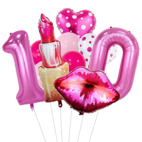 Color: Light green - Make Up Birthday Party Decor Girls Women Favor Spa Makeup Disposable Tableware F640-12000037366470483