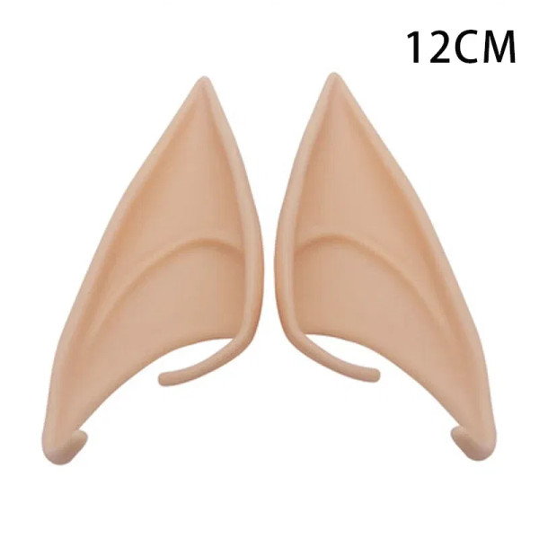 Color: Dark Khaki - 1Pairs Cosplay Latex Fairy Angel Elf Ears Halloween Masquerade Party Costumes H F640-12000039077604037